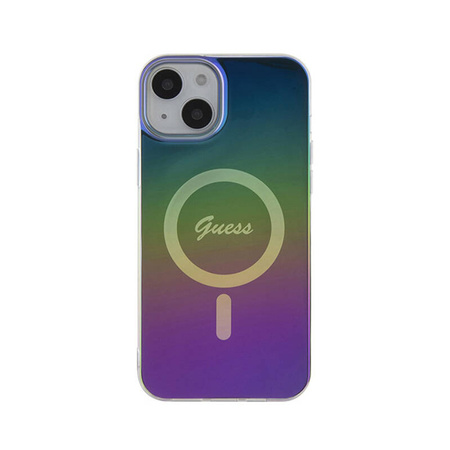 Guess IML Iridescent MagSafe - Etui iPhone 15 Plus (kolorowy) (GUHMP15MHITSK)