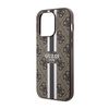 Guess 4G Printed Stripes MagSafe - Etui iPhone 14 Pro (Brązowy) (GUHMP14LP4RPSW)
