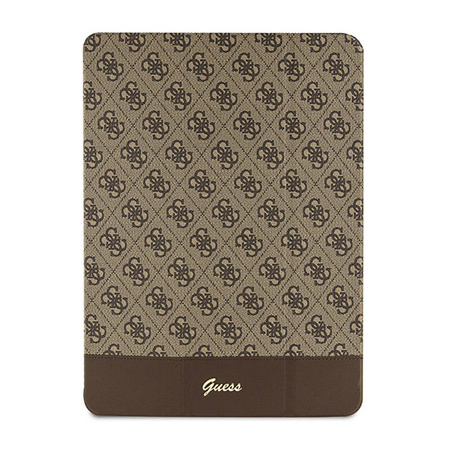Guess 4G Stripe Allover - Etui iPad Pro 12.9" (2022-2020) (Brązowy) (GUFCP12PS4SGW)