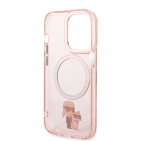 Karl Lagerfeld IML NFT Karl & Choupette Magsafe - Etui iPhone 14 Pro Max (różowy) (KLHMP14XHNKCIP)