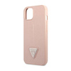Guess Saffiano Triangle Logo Case – Etui iPhone 14 Plus (różowy) (GUHCP14MPSATLP)