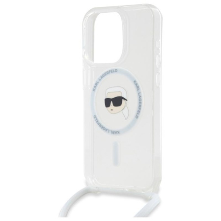 Karl Lagerfeld Crossbody IML Karl Head MagSafe - Etui iPhone 16 Pro (przezroczysty) (KLHMP16LHCKHNT)