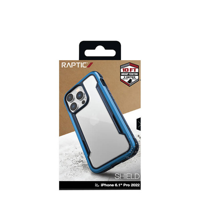 X-Doria Raptic Shield - Etui aluminiowe iPhone 14 Pro (Drop-Tested 3m) (Marine Blue) (494083)