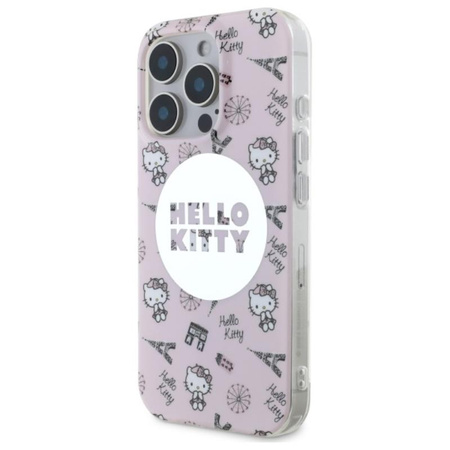 Hello Kitty IML All Over Paris MagSafe - Etui iPhone 16 Pro Max (różowy) (HKHMP16XHAOPP)