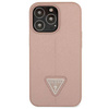Guess Saffiano Triangle Logo Case – Etui iPhone 13 Pro (różowy) (GUHCP13LPSATLP)