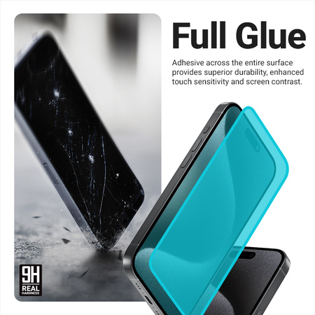 Crong 3D Armour Glass - Szkło hartowane iPhone 17 Pro Max + ramka instalacyjna (CRG3DAGIP1769P)