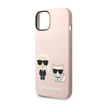 Karl Lagerfeld Liquid Silicone Karl & Choupette MagSafe - Etui iPhone 14 Plus (różowy) (KLHMP14MSSKCI)