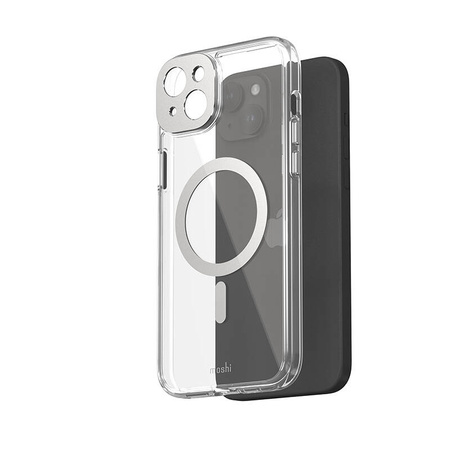 Moshi iGlaze MagSafe - Etui iPhone 15 Plus (Luna Silver) (99MO231002)