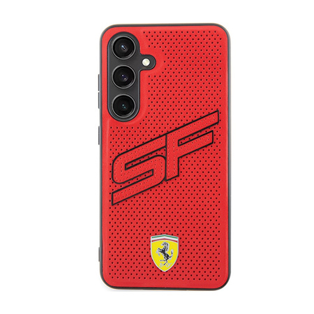 Ferrari Big SF Perforated - Etui Samsung Galaxy S24+ (czerwony) (FEHCS24MPINR)