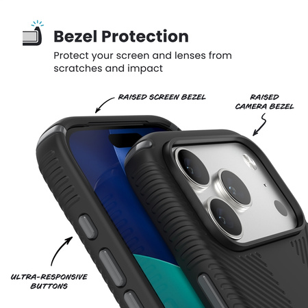 Speck Presidio2 Grip ClickLock & MagSafe - Etui iPhone 17 Pro (Black / Slate Grey / White) (150977-D143)