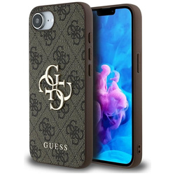 Guess 4G Big Logo - Etui do iPhone 16e (brązowy) (GUHCPSE44GMGBR)