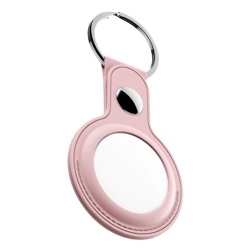 KeyBudz AirTag Keyring - skórzane etui ochronne do AirTag 2- pack (blush pink) (AT2_S1_BLP)