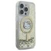 Hello Kitty Liquid Glitter Fever MagSafe - Etui iPhone 16 Pro (biały / złoty) (HKHMP16LLGDIH)