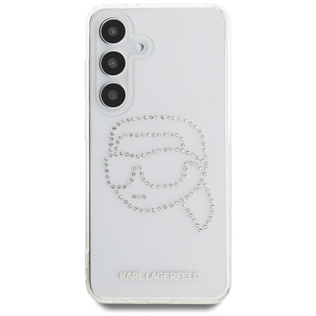 Karl Lagerfeld Rhinestones Karl Head Logo - Etui Samsung Galaxy S25 (przezroczysty) (KLHCS25SHKHDCELT)