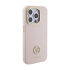 Guess Silicone Logo Strass 4G - Etui iPhone 15 Pro (różowy) (GUHCP15LM4DGPP)