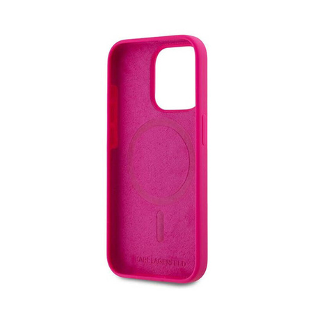 Karl Lagerfeld Silicone Choupette Head MagSafe - Etui iPhone 15 Pro Max (różowy) (KLHMP15XSCHPPLF)
