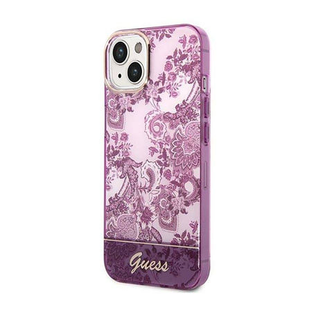 Guess Porcelain Collection - Etui iPhone 14 Plus (fuksja) (GUHCP14MHGPLHF)