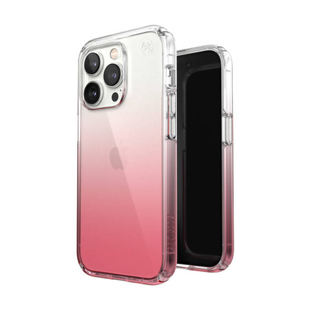 Speck Presidio Perfect-Clear + Ombre - Etui iPhone 14 Pro z powłoką MICROBAN (Clear / Vintage Rose Fade) (150151-9509)