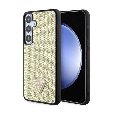 Guess Rhinestone Triangle - Etui Samsung Galaxy S24+ (złoty) (GUHCS24MHDGPPD)