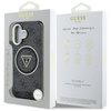 Guess IML Metal Glitter 4G Circle Triangle MagSafe - Etui do iPhone 16 (czarny) (GUHMP16SHG4PRTGK)