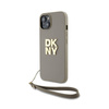 DKNY Wrist Strap Stock Logo - Etui iPhone 15 / 14 / 13 (beżowy) (DKHCP15SPBSWSE)