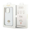 Guess 4G Strass Metal Logo - Etui iPhone 15 Pro (srebrny) (GUHCP15LPS4DGPS)