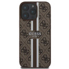 Guess 4G Printed Stripes MagSafe - Etui iPhone 16 Pro Max (brązowy) (GUHMP16XP4RPSW)
