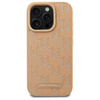 Karl Lagerfeld Leather Monogram Metal Logo MagSafe - Etui iPhone 16 Pro (beżowy) (KLHMP16LPKHPORPE)