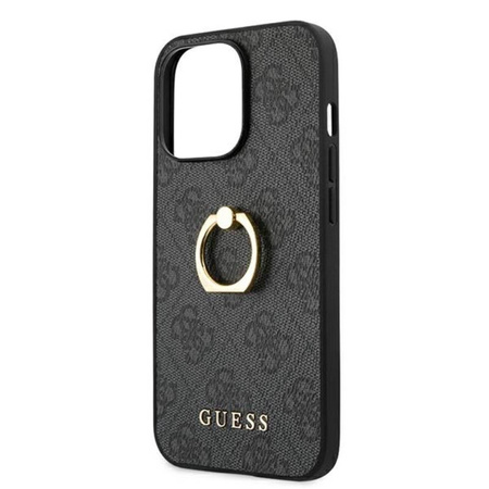 Guess 4G Ring Case - Etui iPhone 13 Pro (szary) (GUHCP13L4GMRGR)