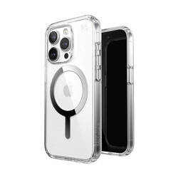Speck Presidio Perfect-Clear MagSafe - Etui iPhone 15 Pro (Clear / Chrome Finish / Serene Silver) (150559-3240)