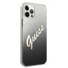 Guess Glitter Gradient Script - Etui iPhone 12 Pro Max (czarny) (GUHCP12LPCUGLSBK)