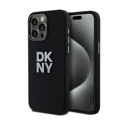 DKNY Liquid Silicone Metal Logo - Etui iPhone 15 Pro Max (czarny) (DKHCP15XSMCBSK)