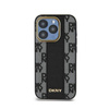 DKNY Leather Checkered Mono Pattern MagSafe - Etui iPhone 15 Pro Max (czarny) (DKHMP15XPCPVSLK)