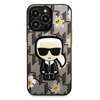 Karl Lagerfeld Iconic Karl Flower - Etui iPhone 13 Pro (szary) (KLHCP13LPMNFIK1)
