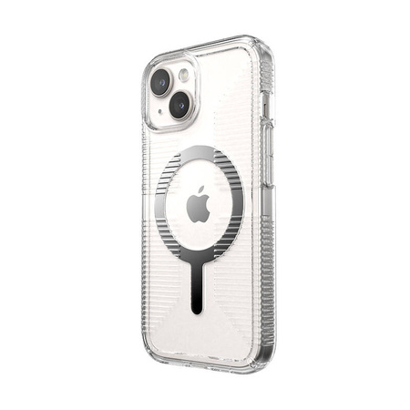 Speck Gemshell Grip + MagSafe - Etui do iPhone 16e / iPhone 15 / iPhone 14 / iPhone 13 (Clear / Chrome Finish) (150494-3223)