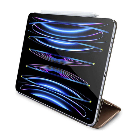 Guess 4G Stripe Allover - Etui iPad Pro 12.9" (2022-2020) (Różowy) (GUFCP12PS4SGP)