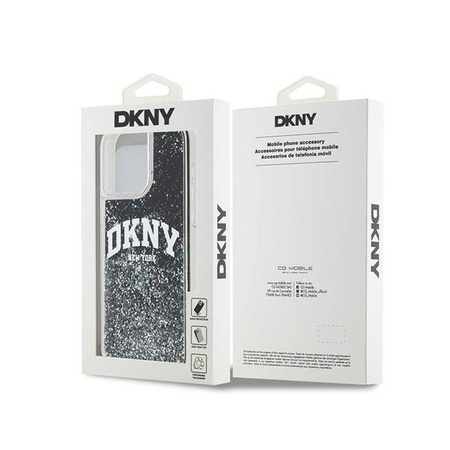 DKNY Liquid Glitter Big Logo - Etui iPhone 14 Pro Max (czarny) (DKHCP14XLBNAEK)