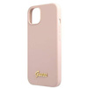 Guess Silicone Script MagSafe - Etui iPhone 13 (różowy) (GUHMP13MLSLMGLP)