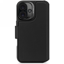 Decoded Leather Detachable Wallet - skórzana obudowa ochronna do iPhone 16 kompatybilna z MagSafe (black) (D25IPO16DW5BK)