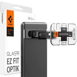 Spigen Optik.TR EZ Fit Camera Lens Protector 2-Pack - Szkło ochronne na obiektyw do Google Pixel 7A (2 szt) (Czarny) (AGL05970)