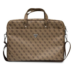 Guess Saffiano 4G Triangle Logo Computer Bag – Torba na notebooka 16” (brązowy) (GUCB15P4TW)
