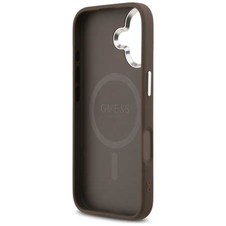 Guess 4G Triangle Logo MagSafe - Etui iPhone 17 (brązowy) (GUHMP17SP4TSRCMW)