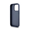 DKNY Leather Mono Stripe & Metal Logo - Etui iPhone 15 Pro (niebieski) (DKHCP15LPRTHSLB)
