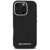 Karl Lagerfeld Saffiano Full Wrapped Elongated Metal Logo MagSafe - Etui do iPhone 16 Pro (czarny) (KLHMP16LPSAFWMCK)