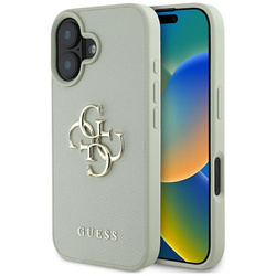 Guess Grained Big 4G Logo Small Classic Logo - Etui do iPhone 16 (zielony) (GUHCP16SPGT4MBN)