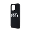 DKNY Liquid Silicone White Printed Logo MagSafe - Etui iPhone 13 Pro Max (czarny) (DKHMP13XSNYACH)