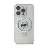 Karl Lagerfeld Ring Stand Choupette Head MagSafe - Etui iPhone 15 Pro Max (biały) (KLHMP15XHMRSCHH)