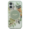 Guess IML Flower & Tonal Circle MagSafe - Etui iPhone 16 Plus (zielony) (GUHMP16MHFWBDCEN)