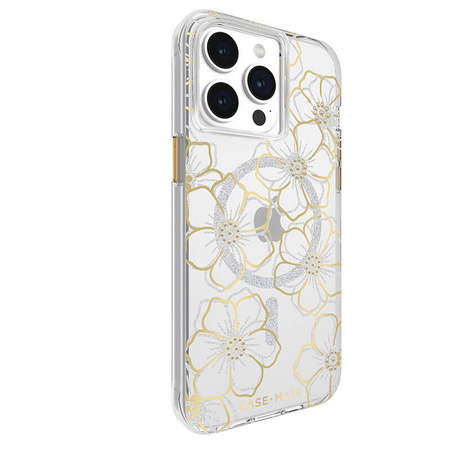 Case-Mate Floral Gems MagSafe - Etui iPhone 15 Pro Max (Gold) (CM051604)