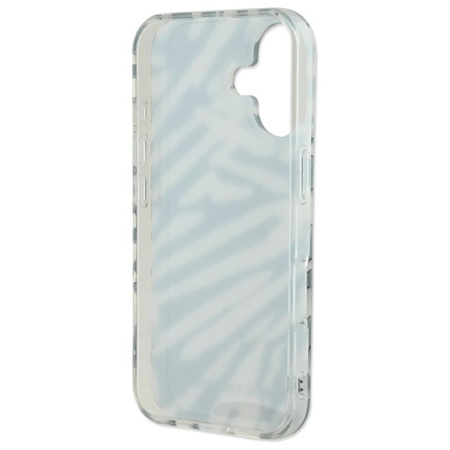 Karl Lagerfeld IML Zebra Pattern & Cord - Etui iPhone 16 (czarny) (KLHCP16SHZBPKCCK)